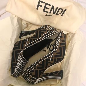 Fendi Decollete Zucca FF logo pumps Square Toe 36